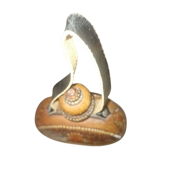 Vintage Balkan Hand-Painted Wooden Canteen Flask | Mid-20th Century Folk Art - Picture 7 of 12